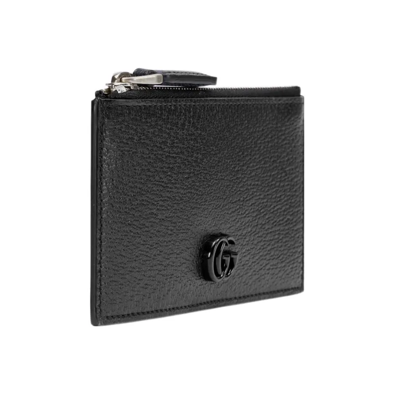 GUCCI GG Marmont Leather Card Holder Men's Black-1