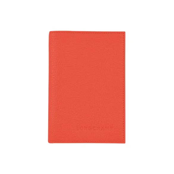 LONGCHAMP Le Foulonné Cow Leather Card Holders Passport Holders Men's Orange-0