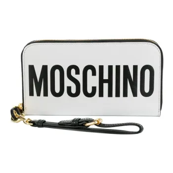 MOSCHINO Leather Wallet Women's White