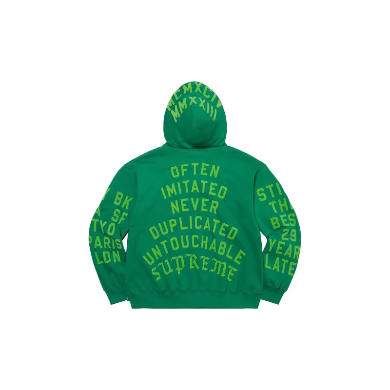Supreme Team Flocked Hooded Sweatshirt-7