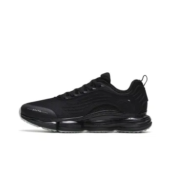 Anta Anti Slip Wear Resistant Low Top Running Shoes Men's Black