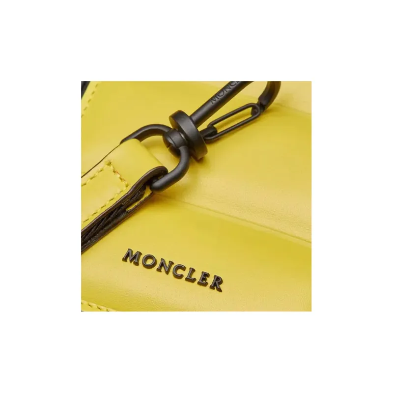 Moncler Cow Leather Wallet Men's Yellow-3
