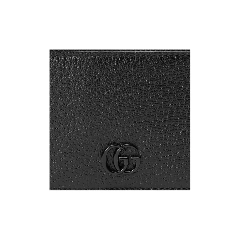 GUCCI GG Marmont Leather Card Holder Men's Black-4