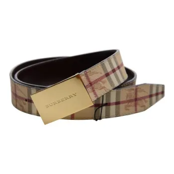 Burberry Plaid Fashion Classic Smooth Buckle Men's