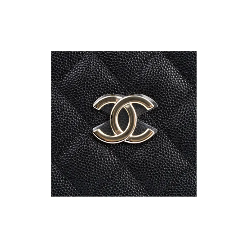 CHANEL Caviar Grain Embossed Cow Leather Hobo Bag, Tote Bag, Shopping Bag, Crossbody Bag, Shoulder Bag Women's Black-4