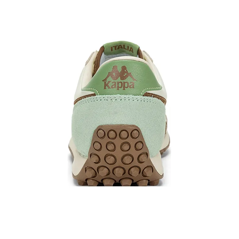 Kappa Anti Slip And Wear Resistant Breathable Low Top Casual Running Shoes Unisex Beige Green-5