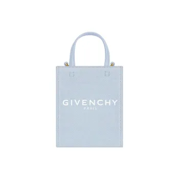 GIVENCHY Fabric Tote Bag Shopping Bag Handbag Mini Women's Light Blue