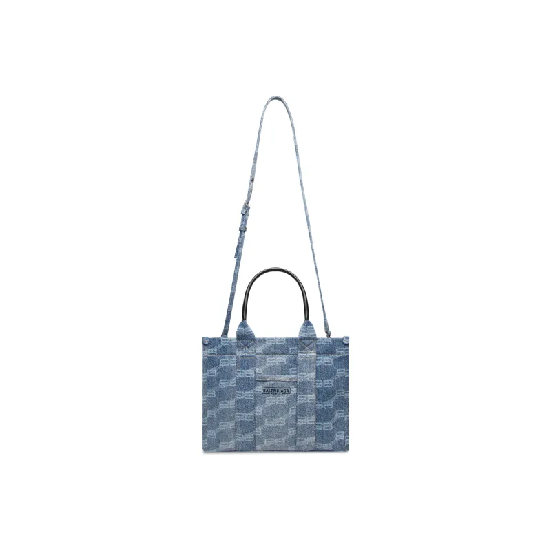 Balenciaga Bleach Denim With Cotton Shoulder Bag Crossbody Bag Handbag Regular Women's Blue-5