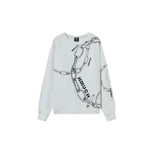 TCH Sweatshirts Unisex White Base With Silver Logo