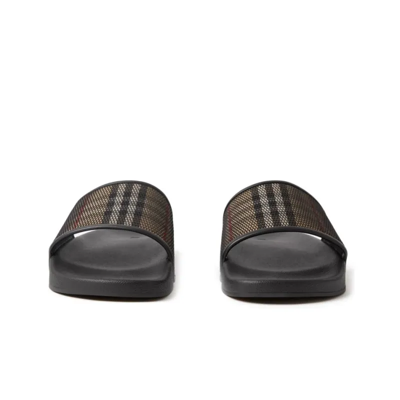 Burberry Check Slide 'Archive Beige Mesh'-2
