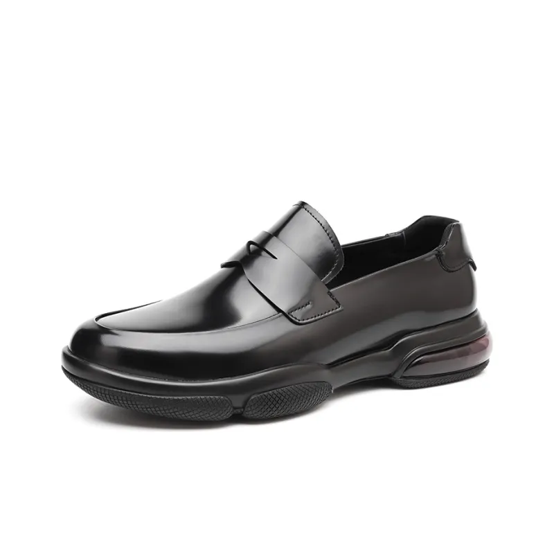 CHARRIOL Air Cushion Shoes Air Cushion Men's Casual Shoes Leather Shoes Men's Black-1