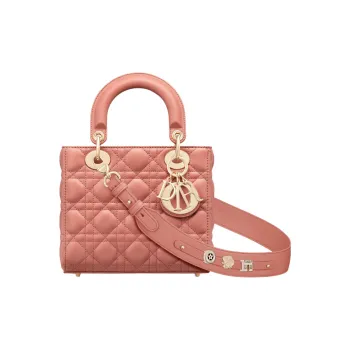 DIOR Lady DiorMy ABCDior Sheepskin Daisie Bag Shoulder Bag Crossbody Bag Handbag Small Size Women's Soft Pink
