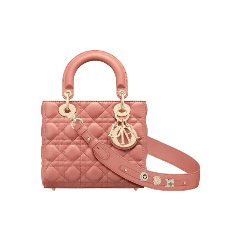 DIOR Lady DiorMy ABCDior Sheepskin Daisie Bag Shoulder Bag Crossbody Bag Handbag Small Size Women's Soft Pink-0