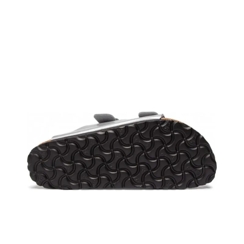 Birkenstock Arizona Birko Flor Narrow Fit Sandals 'Silver'-3