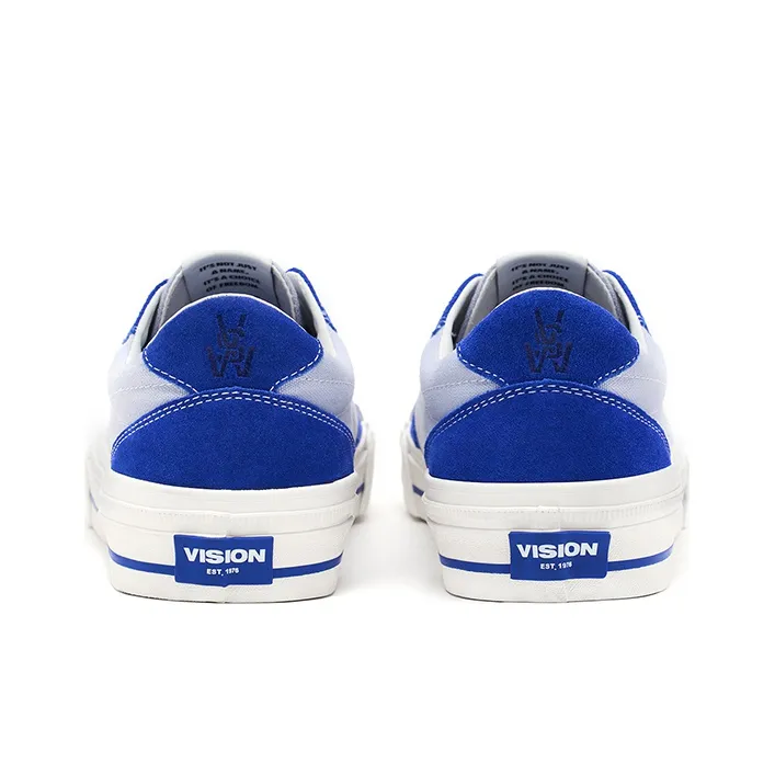 Vision Street Wear Flat Top Low Top Skateboard Shoes Unisex Deep Sea Blue Color-4