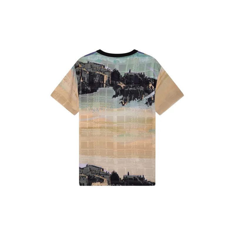 DAVID NAMAN T Shirts Men Green Purple-1
