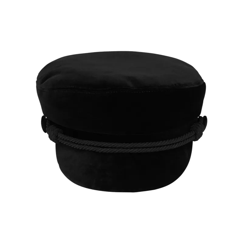 SAINT LAURENT Slip On Velvet Beret-2