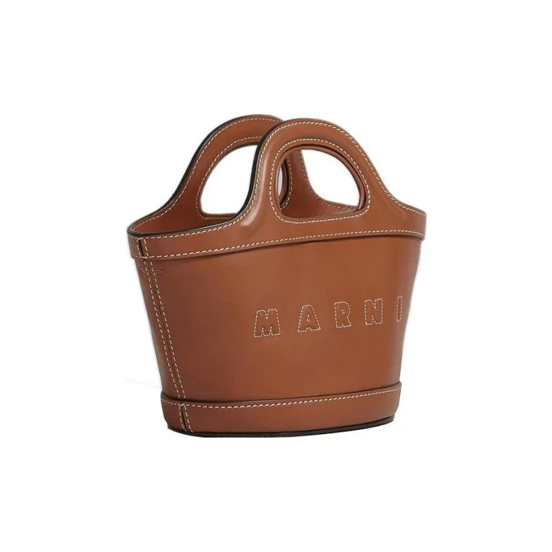 MARNI TROPICALIA Calfskin Shoulder Bag Crossbody Bag Handbags Extra Mini Women's Brown-1