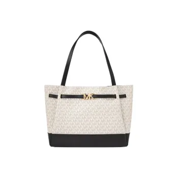 MICHAEL KORS Artificial Leather Tote Bag, Shopping Bag, Shoulder Bag, Handbag Large Size Women's Vanilla White/Black