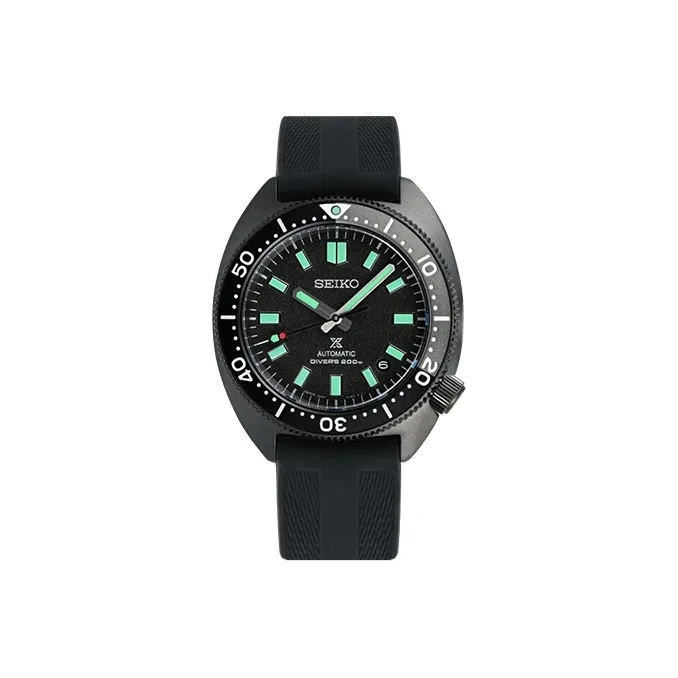 SEIKO Prospe Collection Automatic Mechanical Movement Silicone Strap Watch Men's Watches Black Dial-1