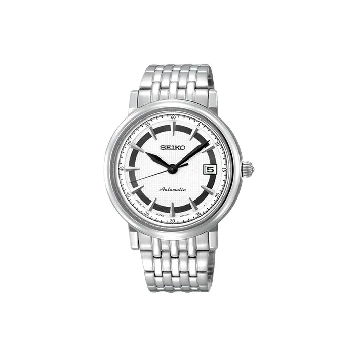 SEIKO Presage Series Automatic Mechanical Movement Stainless Steel Strap Watch 42mm Men's Watches White Dial-0