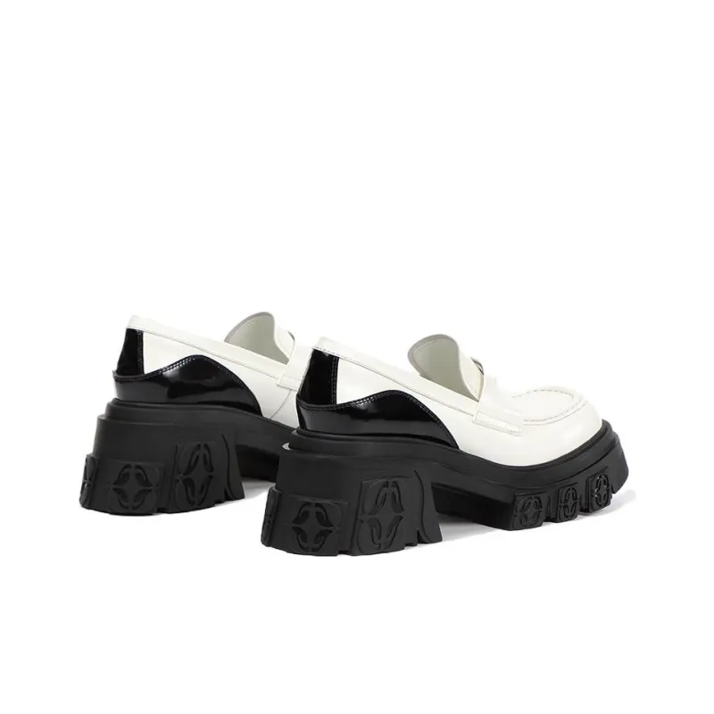 DIBO MANNER Flame Carved Collection Platform Shoes Women's White-3