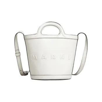 MARNI Logo Embossed Tropicalia Small Bucket Bag