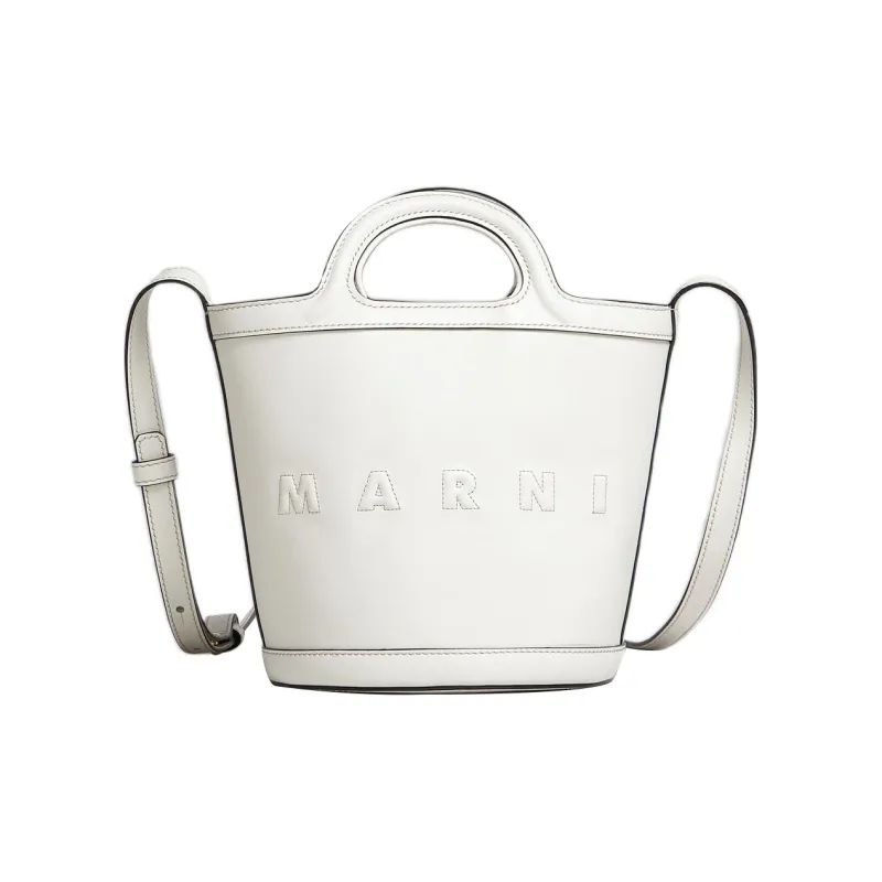 MARNI Logo Embossed Tropicalia Small Bucket Bag-0