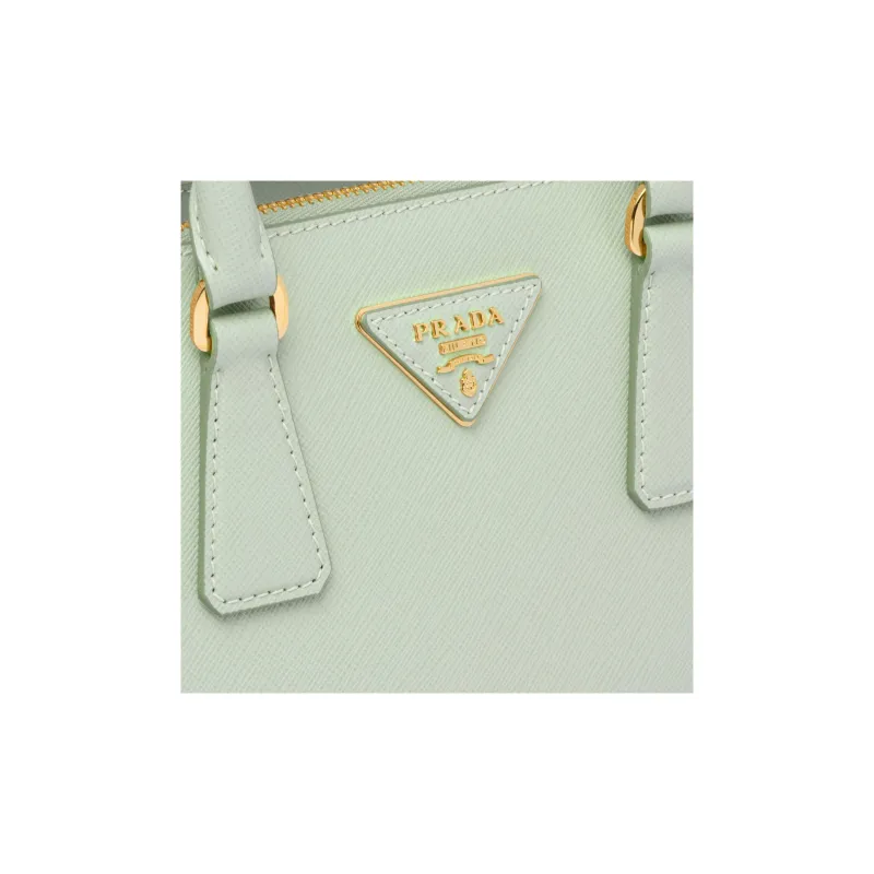 PRADA Galleria Killer Bag Leather Shoulder Bag Crossbody Bag Handbag Small Size Women's Army Green-3