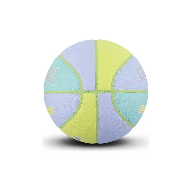 SPALDING Macaroon Collection PU Basketball Blue, Yellow & Multicolor Size 7 Training Unisex-3
