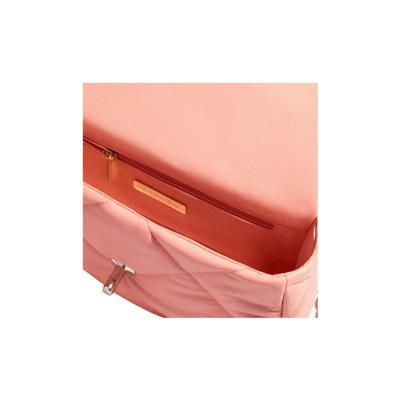 CHANEL 19Bag Lambskin Handbag, Shoulder Bag, Crossbody Bag Women's Light Orange-3