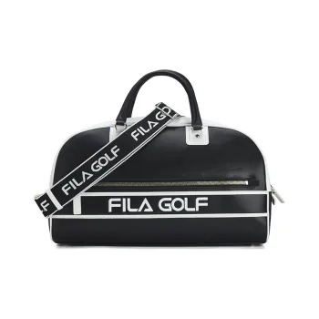 FILA Polyurethane PU Synthetic Leather Bonded Fabric Equipment Bag Crossbody One Shoulder Handbag Women's Pitch Black
