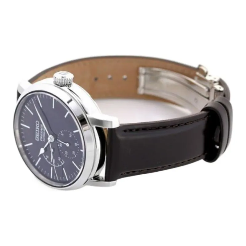 SEIKO Automatic Mechanical Movement Leather Watch Bands Watch Men's Watches Blue Dial-1
