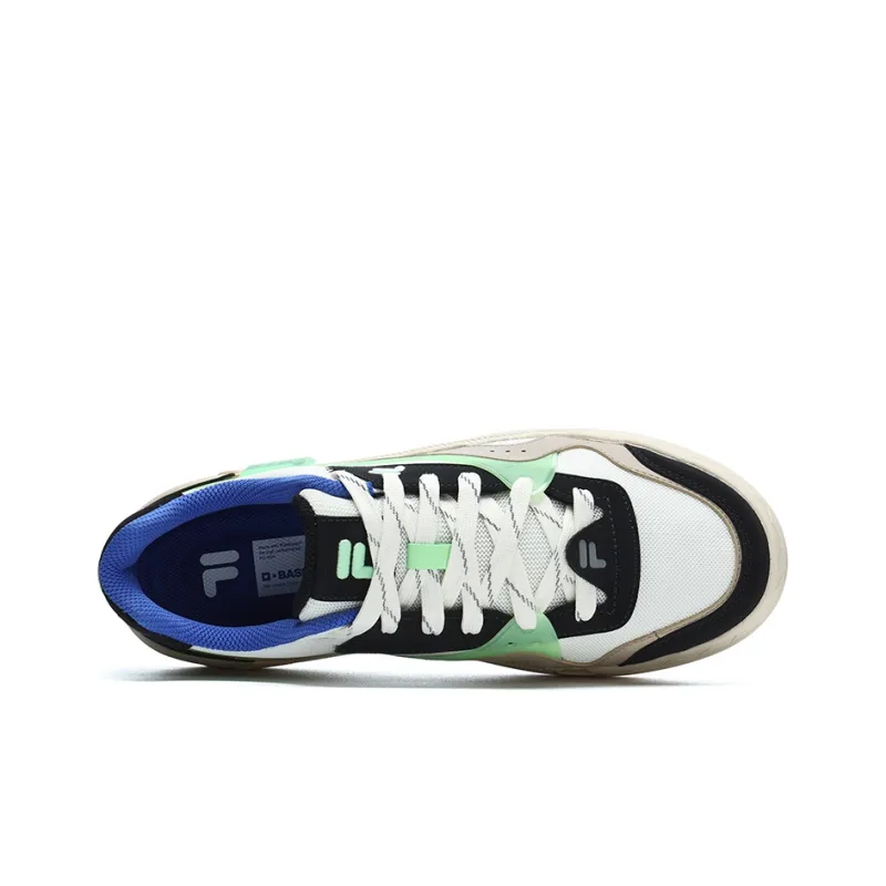 FILA FUSION Classic Skate Shoes 'Black White Blue'-2