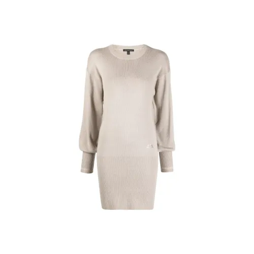 ARMANI EXCHANGE Long-Sleeved Dresses Women's Beige