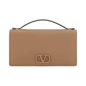 Valentino GARAVANI Calfskin Shoulder Bag Crossbody Bag Wallet Women's Cinnamon Pink