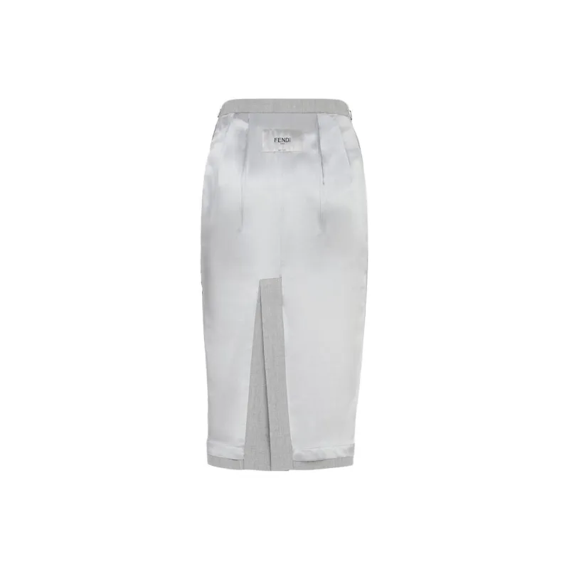 FENDI Casual Long Skirts Women's Gray-1