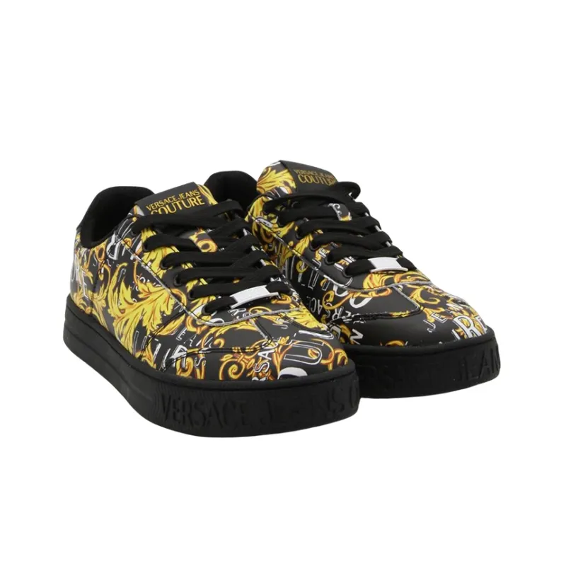 VERSACE JEANS Couture Black Gold Sneakers-3