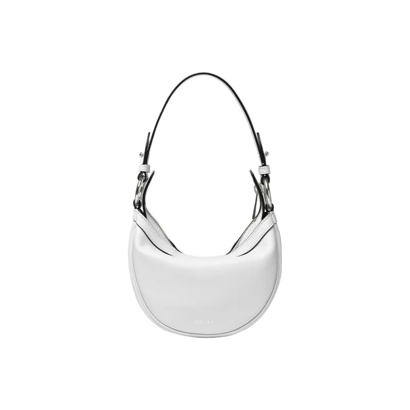 VERSACE Cow Leather One Shoulder Handbag Mini Women's White-2