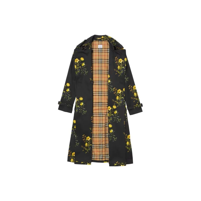 Burberry Trench Coats Women's Black-1