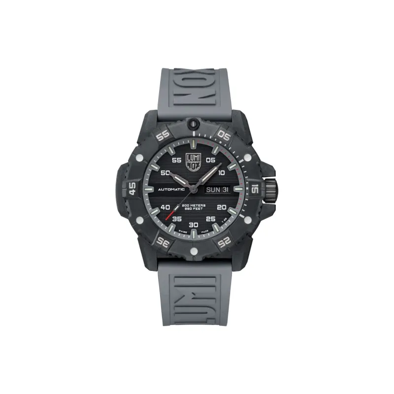 LUMINOX Automatic Mechanical Movement Men's Watches Watch 45mm Black Dial CARBONOX™ Watch Case Rubber Strap-0