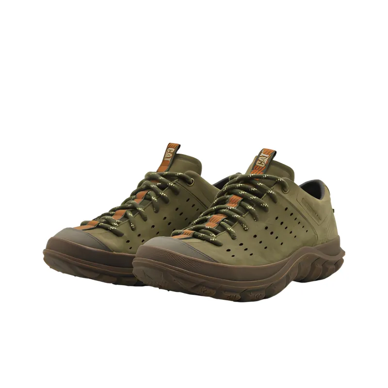 CAT Fused Lace Anti Slip Wear Resistant Low Top Outdoor Shoes Men's Army Green-1