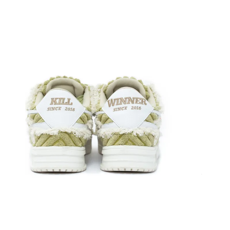 KILLWINNER Noah's Ark Vintage Corduroy Skateboard Shoes Unisex Green-2