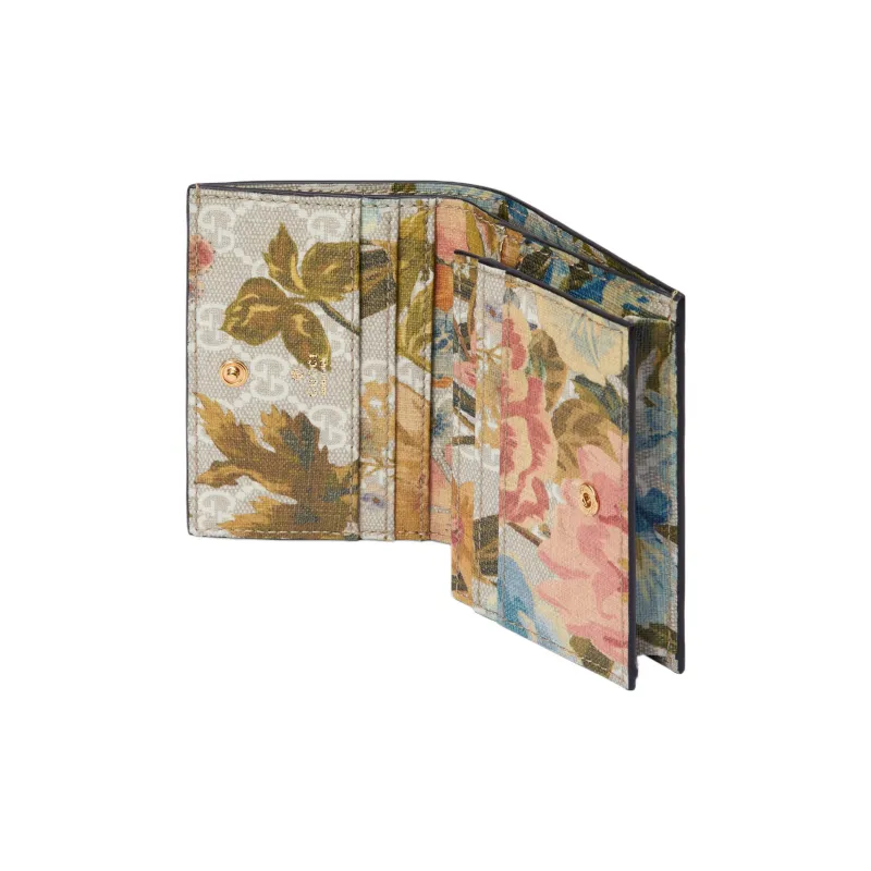 GUCCI Ophidia Canvas Wallets Card Holders Women's Multicolor-3