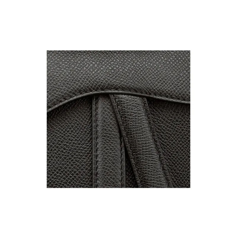 DIOR Saddle Grained Calfskin Saddle Bag, Handbag, Shoulder Bag Women's Black-4