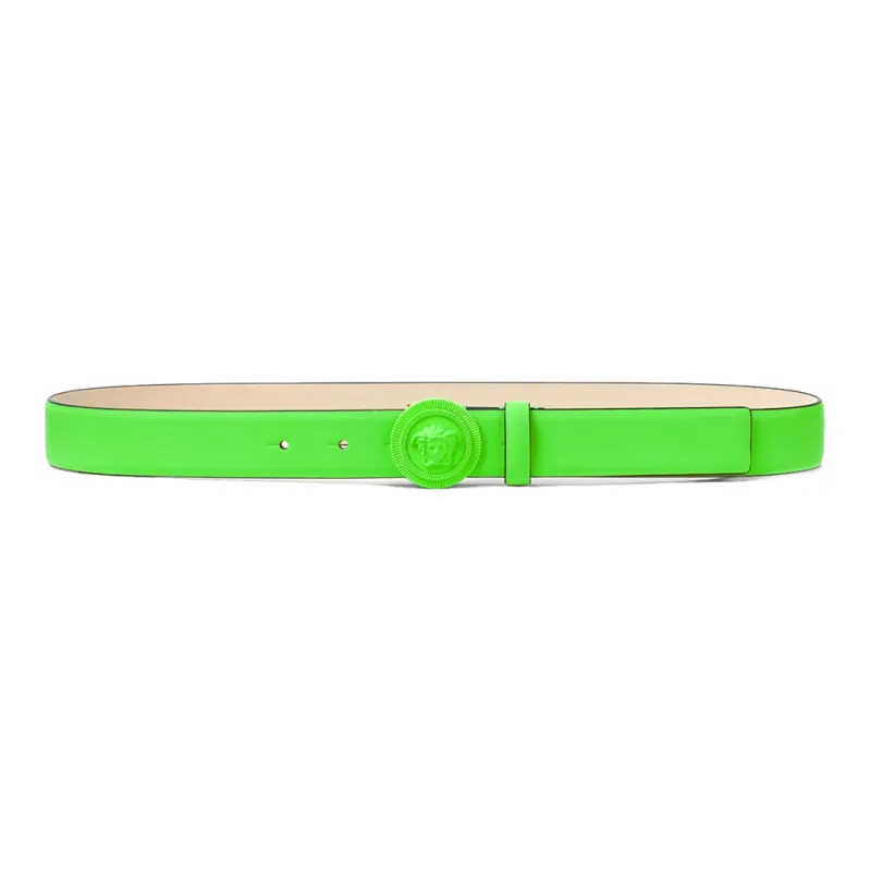 VERSACE Fashion Individual Trendy Smooth Buckle Belt Men's Green Width: 3cm-0