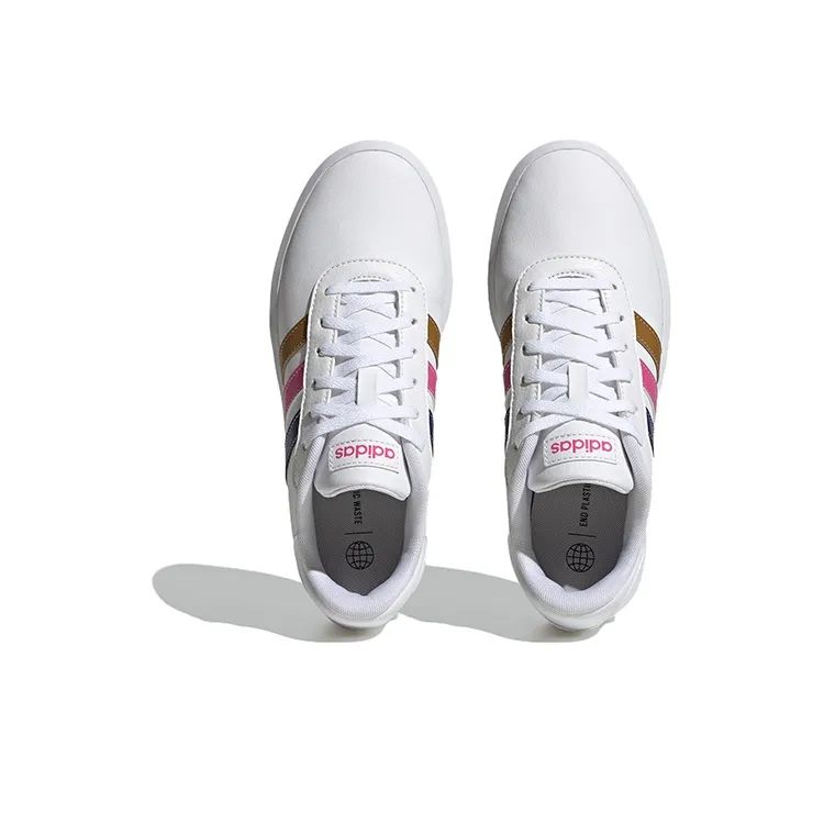 Adidas Neo Court Platform Shoes 'White Blue Pink' Women's-4