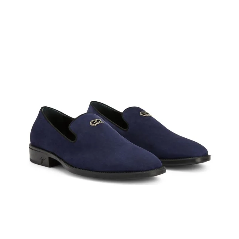 Giuseppe Zanotti Imrham Logo-plaque Suede Loafers-2