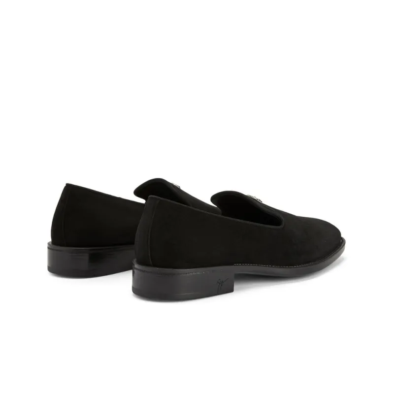 giuseppe zanotti Imrham Logozalì embellished Suede Loafers-2