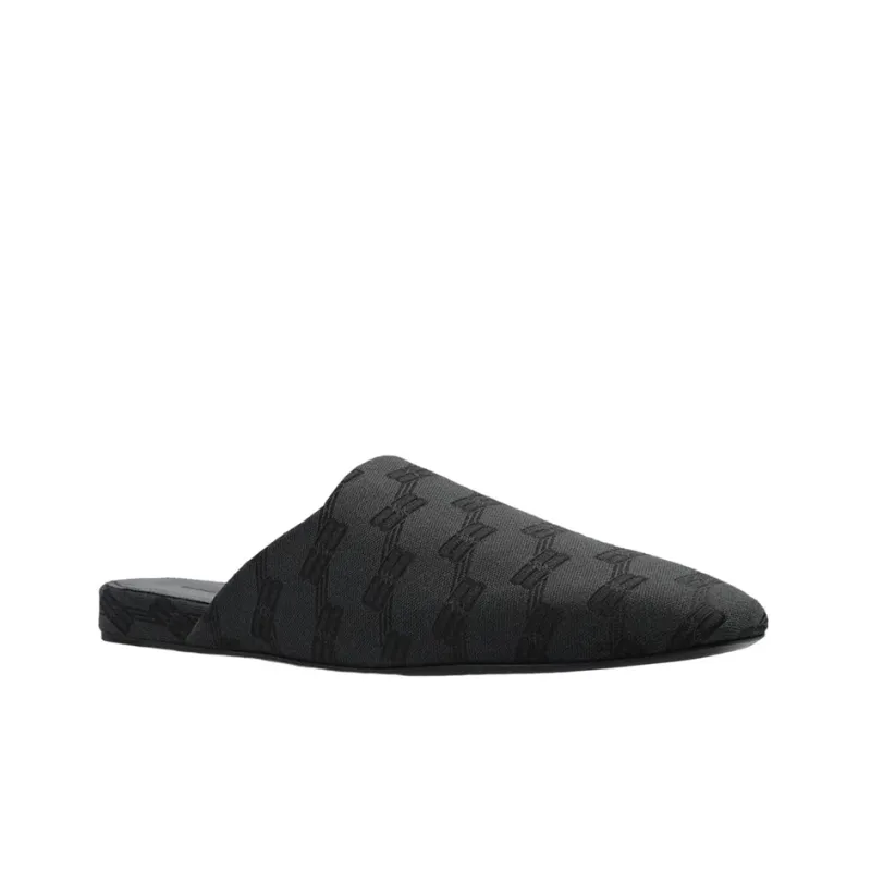 Balenciaga Cosy BB Mule 'All Over Logo - Grey Black'-1